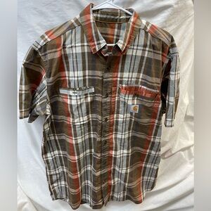 Carhartt Men's Multicolor Plaid Button Down Shirt men sz XL